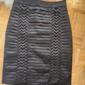 H&M Black Textured Pencil Skirt